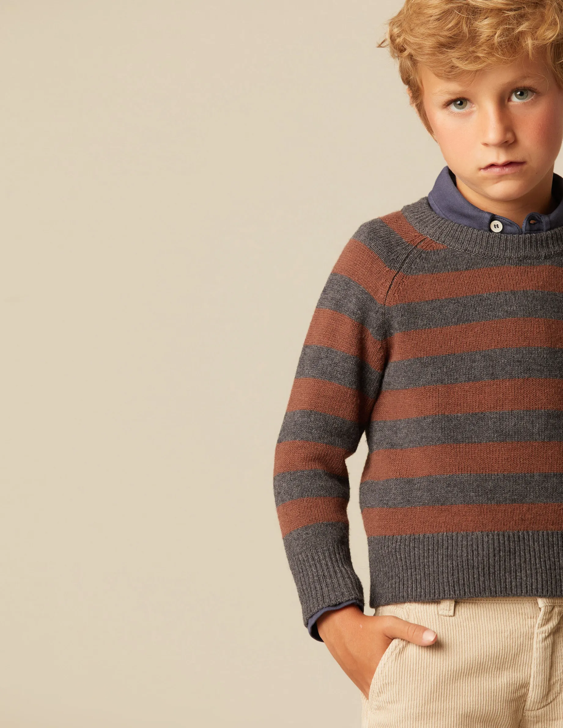 Hot NÍCOLI JERSEY RAYAS MARRÓN/MARENGO Marrones