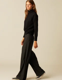 Cheap NÍCOLI PANTALÓN ANCHO DIBUJO GRIS Grisesantracitas