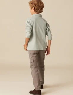 New NÍCOLI PANTALÓN CARGO LARGO GRIS CLARO Grisesclaros