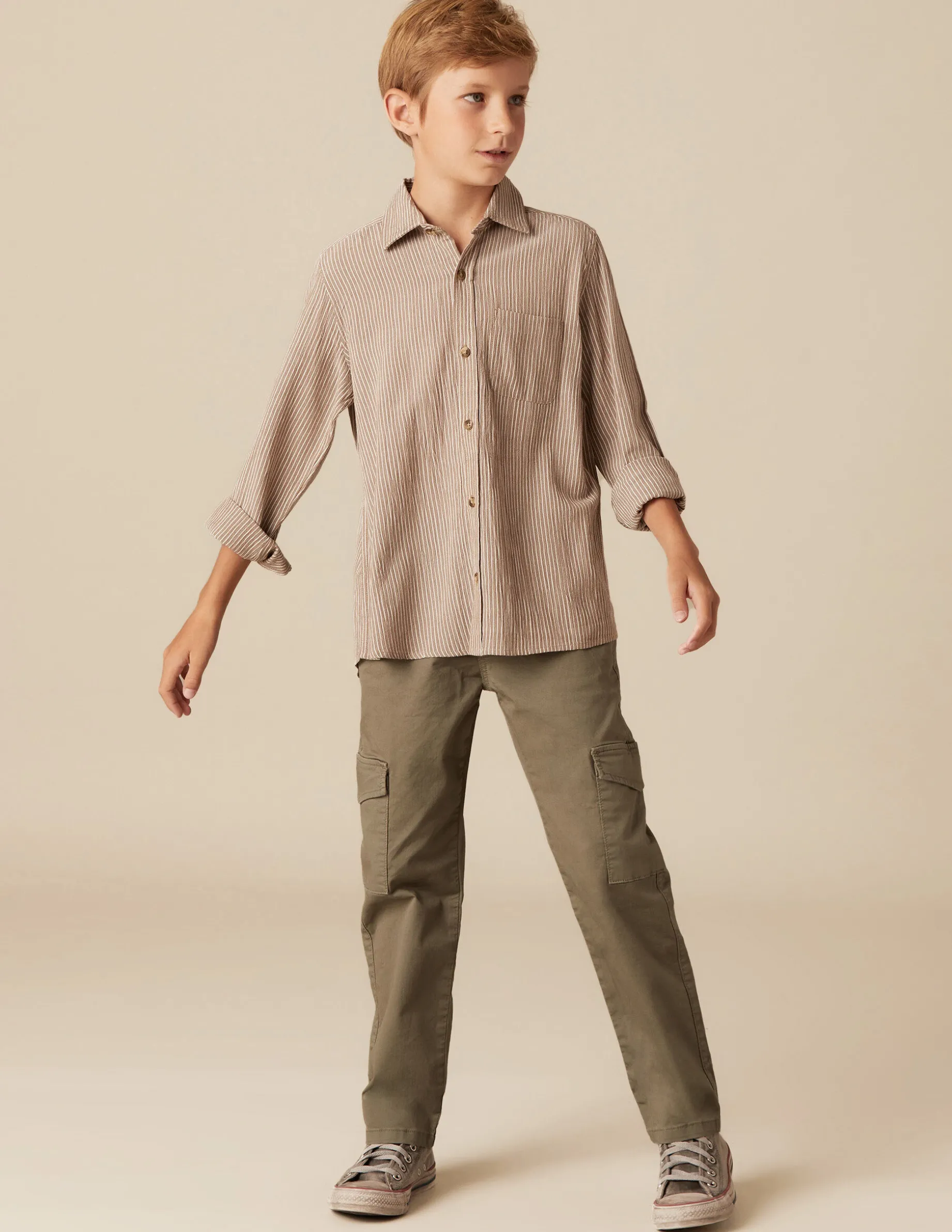 Outlet NÍCOLI PANTALÓN CARGO LARGO VERDE Verdesoscuros