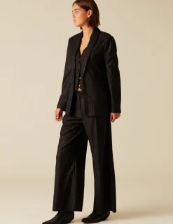 Discount NÍCOLI PANTALÓN DOBLE RAYA BRILO Negros