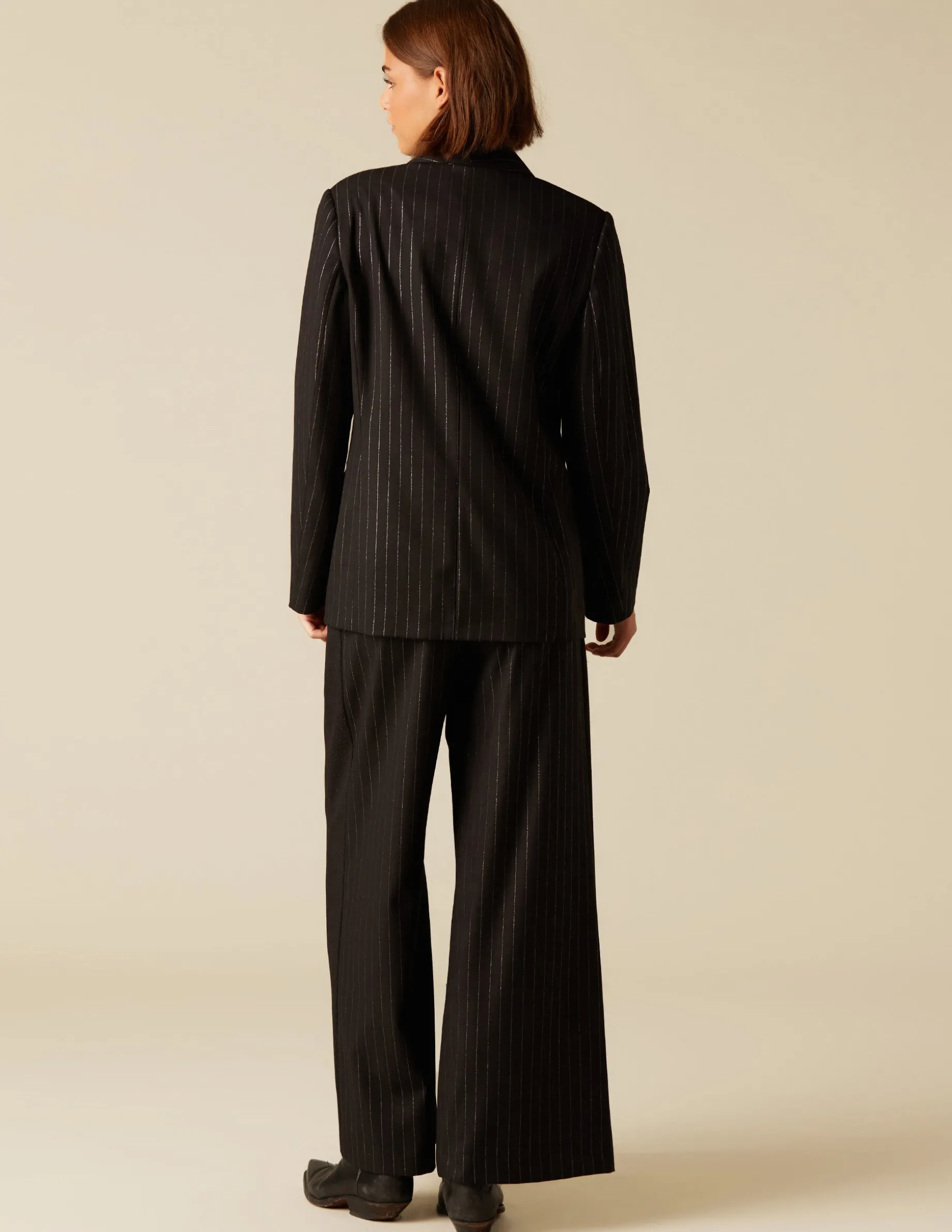 Discount NÍCOLI PANTALÓN DOBLE RAYA BRILO Negros