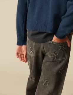 Hot NÍCOLI PANTALÓN ESTRELLAS PARCHES GRIS Grises