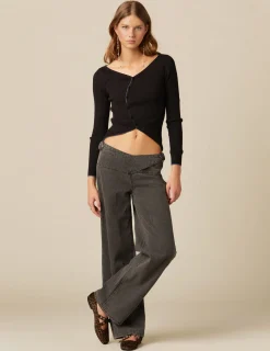 Outlet NÍCOLI PANTALÓN GRIS HEBILLAS CINTURA Grises