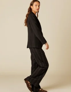 Cheap NÍCOLI PANTALÓN NEGRO RAYA BRILLO Negros