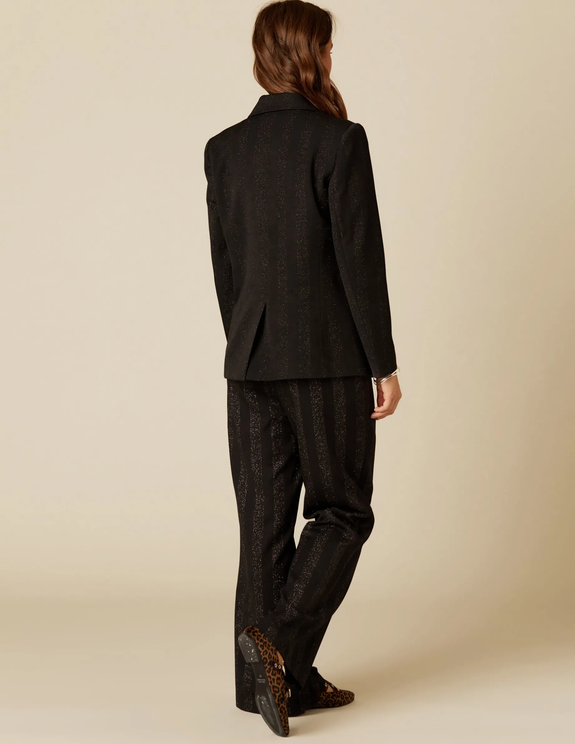 Cheap NÍCOLI PANTALÓN NEGRO RAYA BRILLO Negros