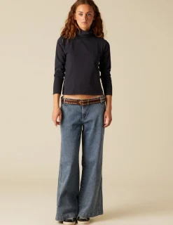 Hot NÍCOLI PANTALÓN NN BORDADO AZUL Azulvaquero