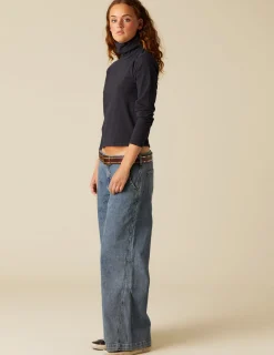 Hot NÍCOLI PANTALÓN NN BORDADO AZUL Azulvaquero