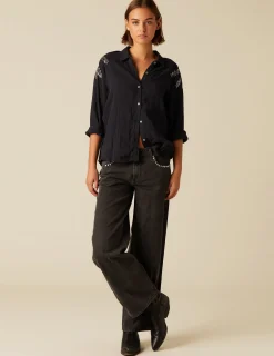 Fashion NÍCOLI PANTALÓN TACHUELAS GRIS