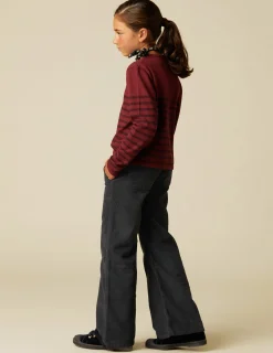 New NÍCOLI PANTALÓN WIDE LEG PANA AZUL Grisesantracitas