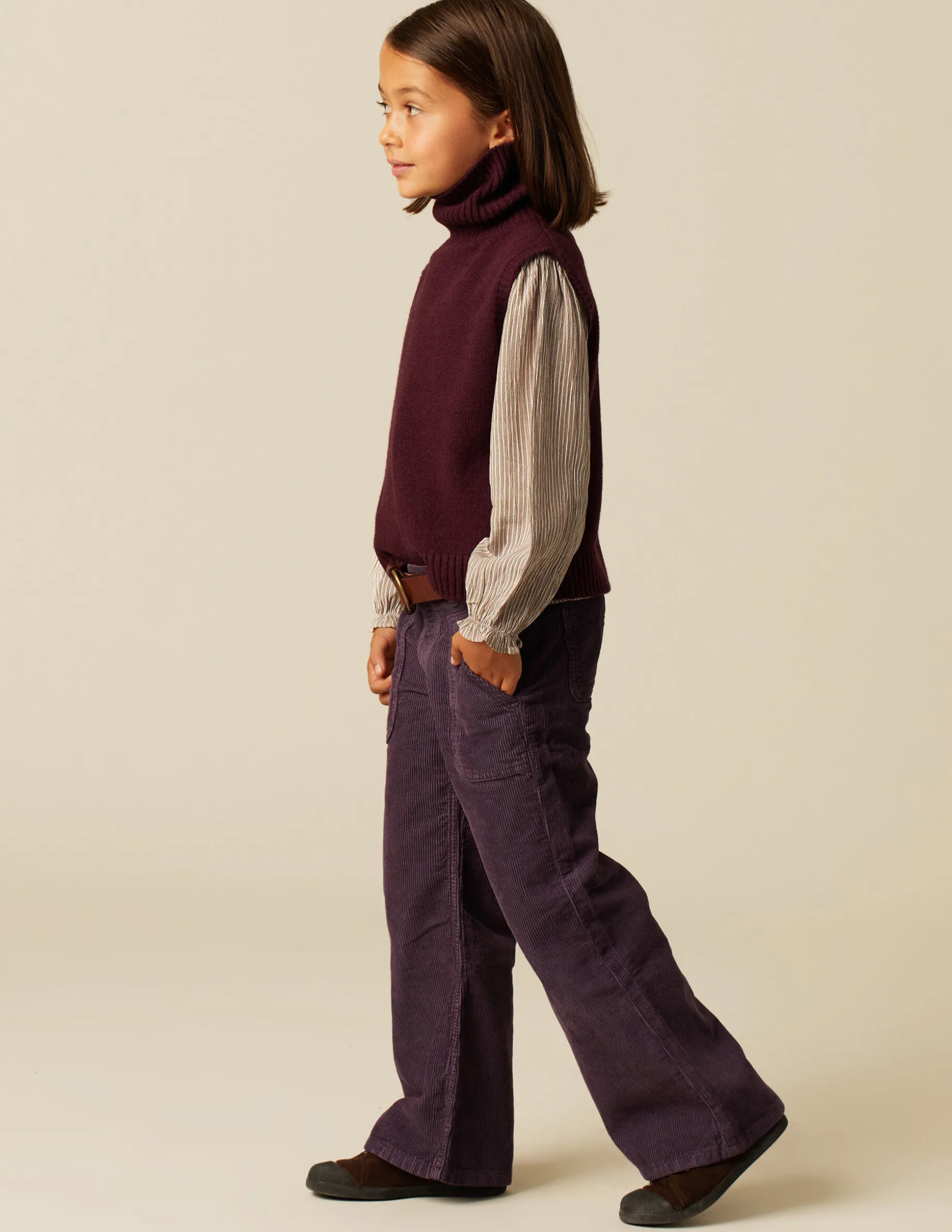 Shop NÍCOLI PANTALÓN WIDE LEG PANA Mora