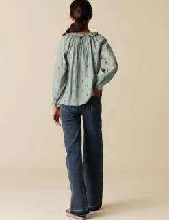 Store NÍCOLI PANTALÓN WIDE LEG VAQUERO Azulvaquero