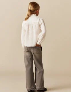 Best Sale NÍCOLI PantalÓn wide leg vaquero gris claro Grisesclaros