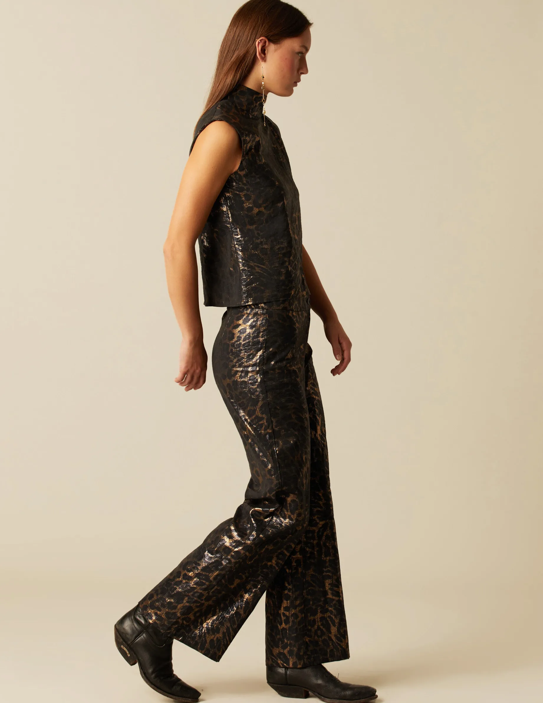 Store NÍCOLI TOP ANIMAL PRINT BRILLO Metalizados