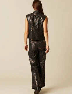 Store NÍCOLI TOP ANIMAL PRINT BRILLO Metalizados