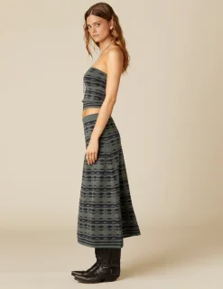 Store NÍCOLI TOP BICOLOR VERDE Y AZUL Verdebotella