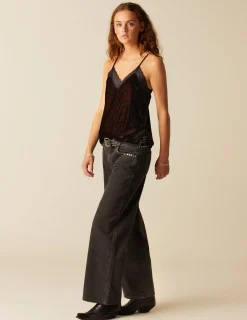 Flash Sale NÍCOLI TOP LENCERO ANIMAL PRINT Marrones