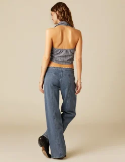 Hot NÍCOLI TOP RAYA AZUL LUREX Azulvaquero