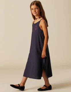 Cheap NÍCOLI VESTIDO AZUL TIRANTES BORDADO Azulesoscuros