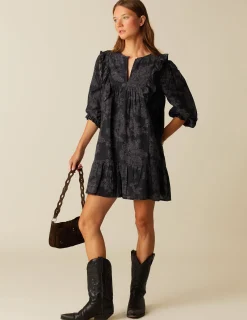 New NÍCOLI VESTIDO CONTRASTE ANTRACITA Grisesantracitas