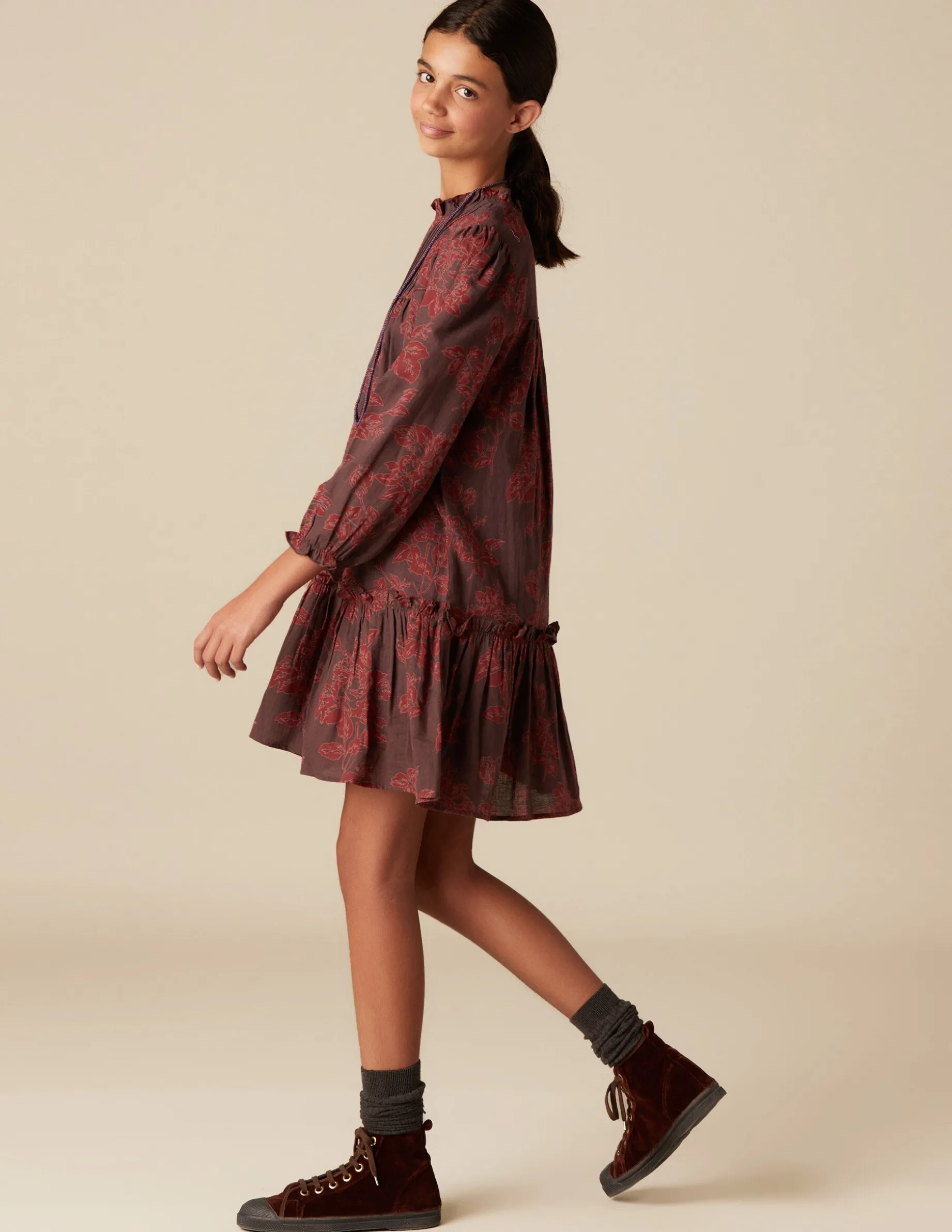 Best Sale NÍCOLI VESTIDO CONTRASTE Granate