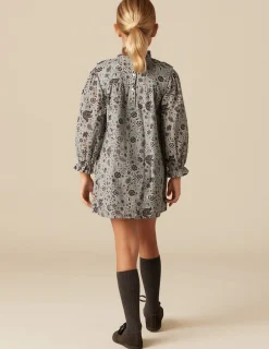 Best NÍCOLI VESTIDO FLOR HOJA AZUL Azulesclaros