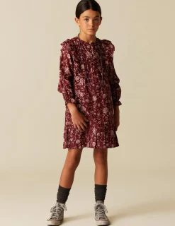 Store NÍCOLI VESTIDO FLOR INDIA Granate