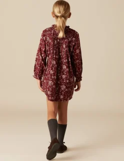 Hot NÍCOLI VESTIDO FLOR INDIA Granate