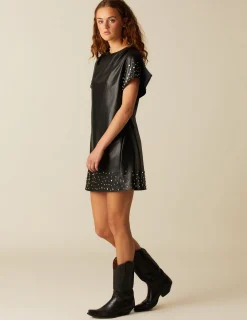 Online NÍCOLI VESTIDO TACHUELAS ANTRACITA Negros