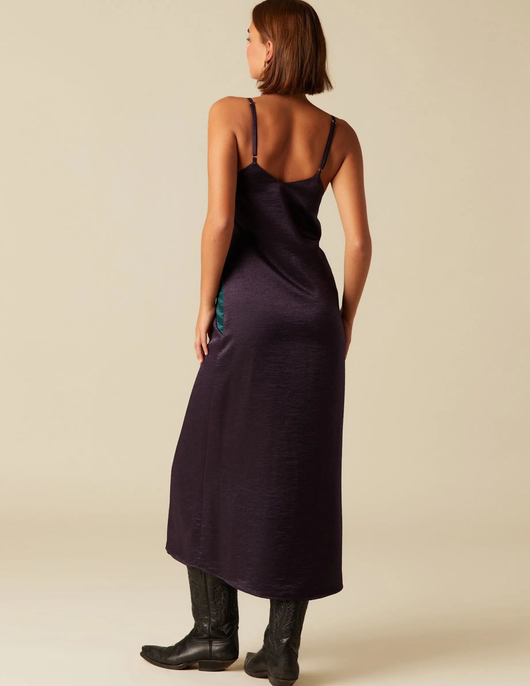 New NÍCOLI VESTIDO TIRANTES MORA CONTRASTE Morados