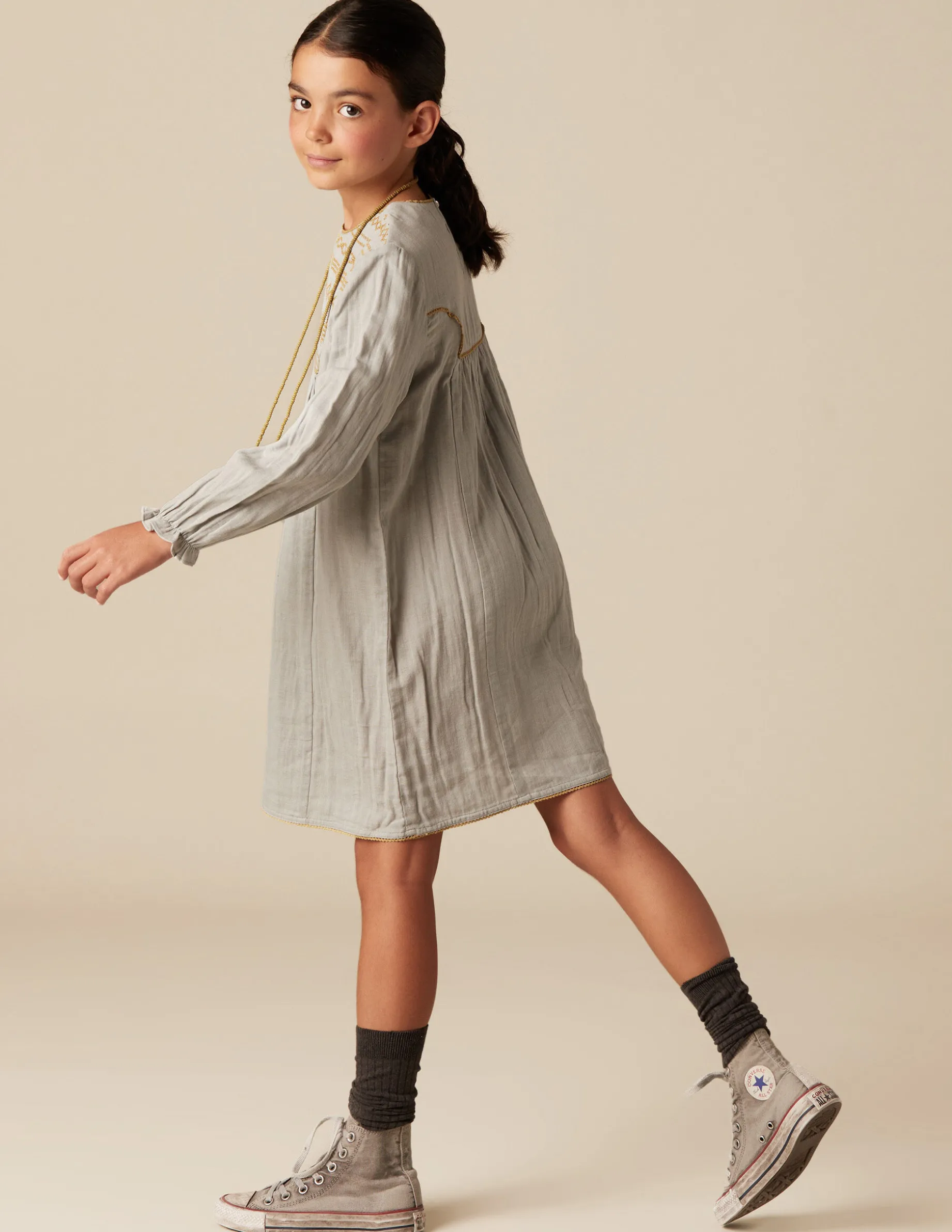 Best Sale NÍCOLI VESTIDO éTNICO Grisesclaros